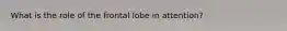 What is the role of the frontal lobe in attention?