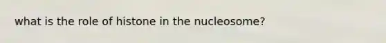 what is the role of histone in the nucleosome?