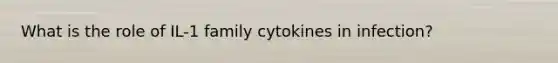 What is the role of IL-1 family cytokines in infection?