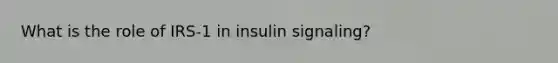 What is the role of IRS-1 in insulin signaling?