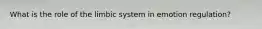 What is the role of the limbic system in emotion regulation?