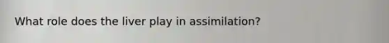 What role does the liver play in assimilation?