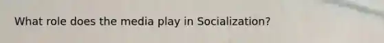 What role does the media play in Socialization?