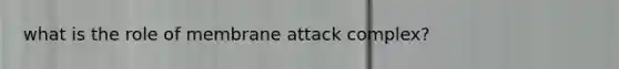 what is the role of membrane attack complex?