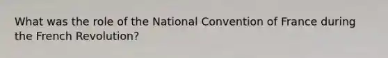 What was the role of the National Convention of France during the French Revolution?