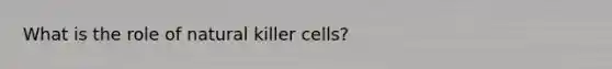 What is the role of natural killer cells?