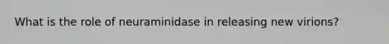 What is the role of neuraminidase in releasing new virions?