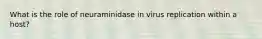What is the role of neuraminidase in virus replication within a host?