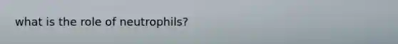 what is the role of neutrophils?