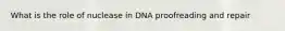 What is the role of nuclease in DNA proofreading and repair