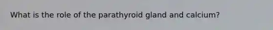 What is the role of the parathyroid gland and calcium?