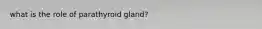 what is the role of parathyroid gland?