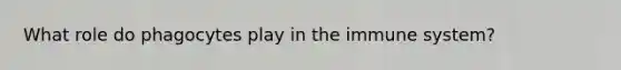 What role do phagocytes play in the immune system?