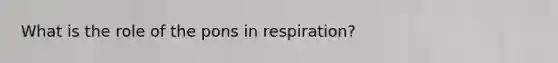 What is the role of the pons in respiration?