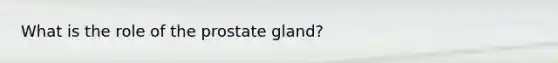 What is the role of the prostate gland?