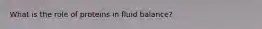 What is the role of proteins in fluid balance?