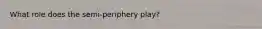 What role does the semi-periphery play?