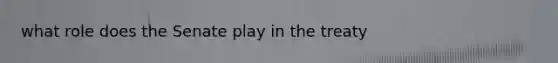 what role does the Senate play in the treaty