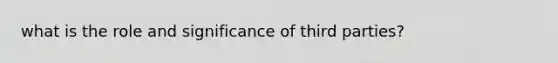 what is the role and significance of third parties?