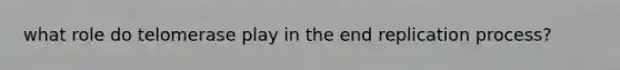 what role do telomerase play in the end replication process?