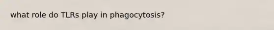 what role do TLRs play in phagocytosis?