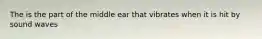 The is the part of the middle ear that vibrates when it is hit by sound waves