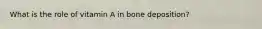 What is the role of vitamin A in bone deposition?