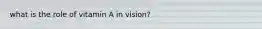 what is the role of vitamin A in vision?