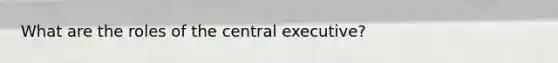 What are the roles of the central executive?