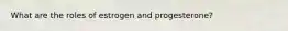 What are the roles of estrogen and progesterone?