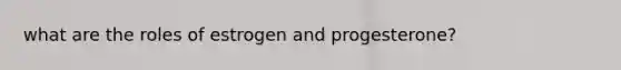 what are the roles of estrogen and progesterone?