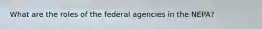 What are the roles of the federal agencies in the NEPA?