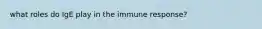 what roles do IgE play in the immune response?