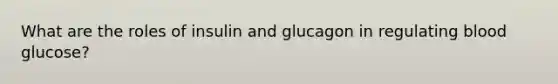 What are the roles of insulin and glucagon in regulating blood glucose?