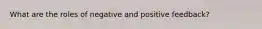 What are the roles of negative and positive feedback?
