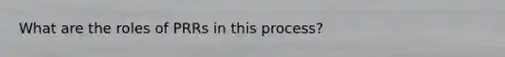 What are the roles of PRRs in this process?