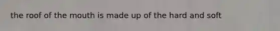 the roof of the mouth is made up of the hard and soft