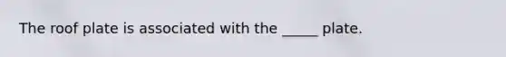 The roof plate is associated with the _____ plate.