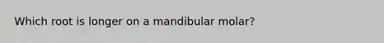 Which root is longer on a mandibular molar?