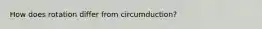 How does rotation differ from circumduction?