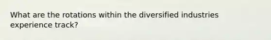 What are the rotations within the diversified industries experience track?