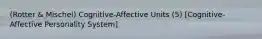 (Rotter & Mischel) Cognitive-Affective Units (5) [Cognitive-Affective Personality System]