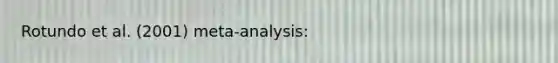 Rotundo et al. (2001) meta-analysis: