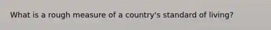 What is a rough measure of a country's standard of living?