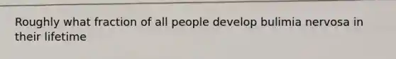 Roughly what fraction of all people develop bulimia nervosa in their lifetime