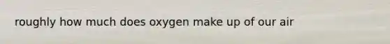 roughly how much does oxygen make up of our air