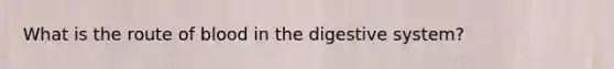 What is the route of blood in the digestive system?