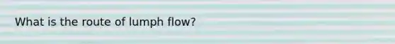 What is the route of lumph flow?