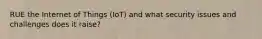 RUE the Internet of Things (IoT) and what security issues and challenges does it raise?