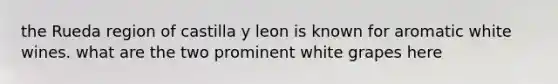 the Rueda region of castilla y leon is known for aromatic white wines. what are the two prominent white grapes here